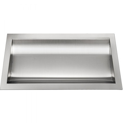 304 Stainless Steel Drop-In Deal Tray 14" Deep x 10" Wide x 2" High Brushed Finish for Cash register window