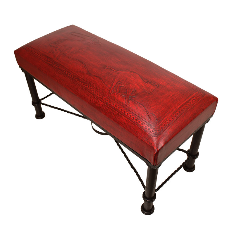 Fernando Iron Bench Calf Roper Red, Red