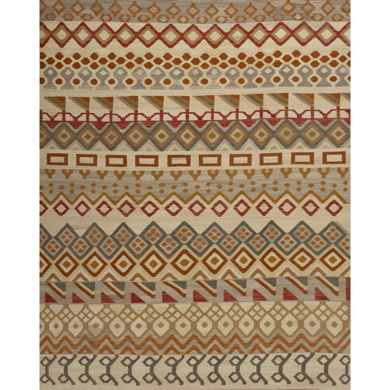 Geometric Area Rug in Brown