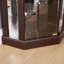 Vitrine de coin lumineuse - Vitrine élégante en verre pour le rangement du salon et du bar - Pour les collections antiques et le vin - Comprend un éclairage intégré - Cerisier foncé-489784560