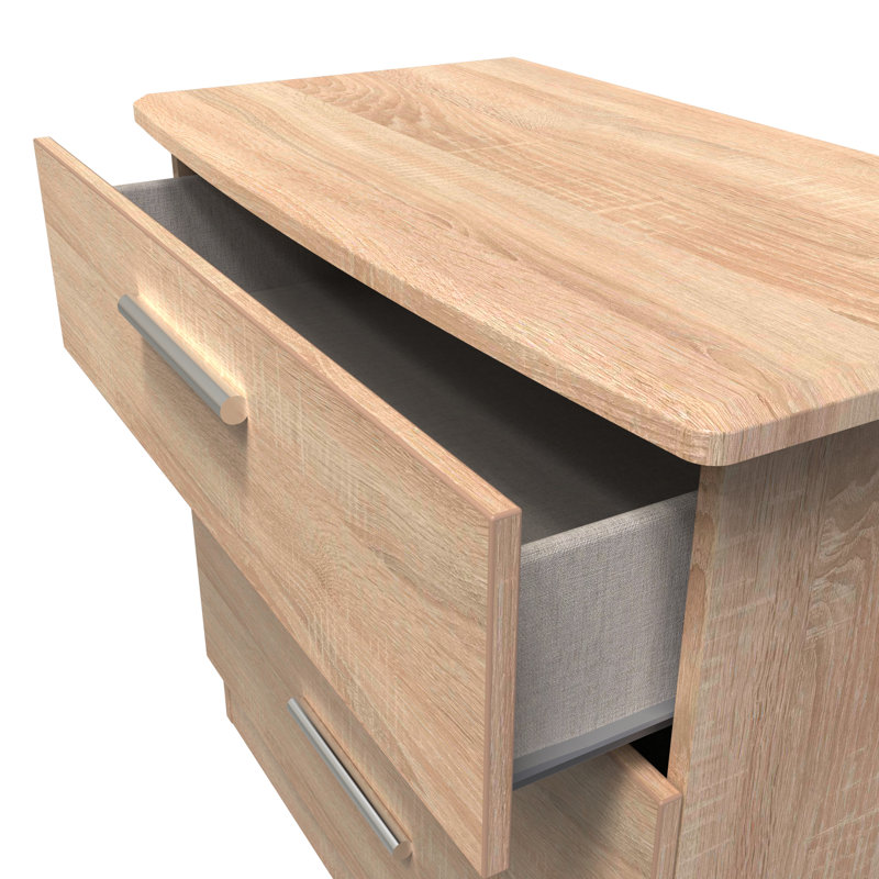 Borgeson 77cm W 3 - Drawer Chest of Drawers, Bardolino Oak