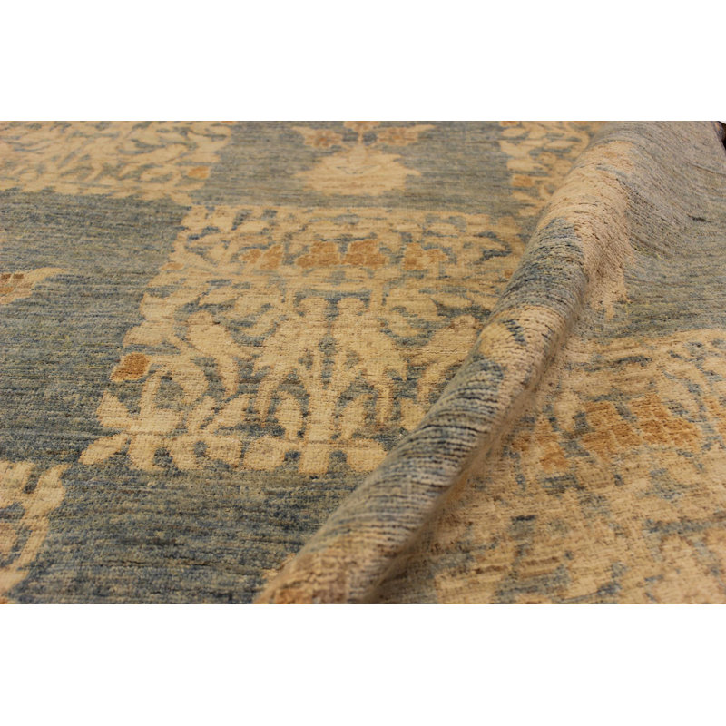 Tapis unique bleu / or 12 pi x 17 pi 4 po Kellyanna par Arshs Fine Rugs