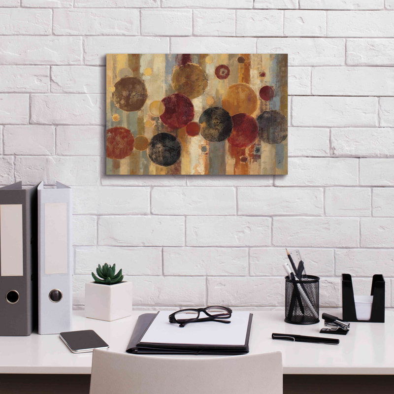 «Pendule» par Silvia Vassileva, art mural sur toile, H 12 po x l 18 po x P 0,75 po
