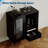 Modern Wine Bar Cabinet with Storage, Tempered Glass Door Liquor Cabinet & Mini Coffee Bar Sideboard