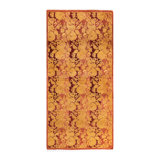 Tapis de couloir traditionnel en laine noué à la main rose 2 pi 7 po x 5 pi 6 po