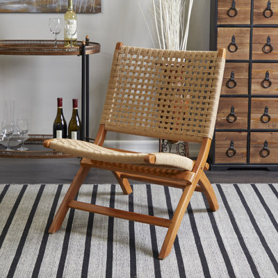 Wood Handmade Woven Accent Chair