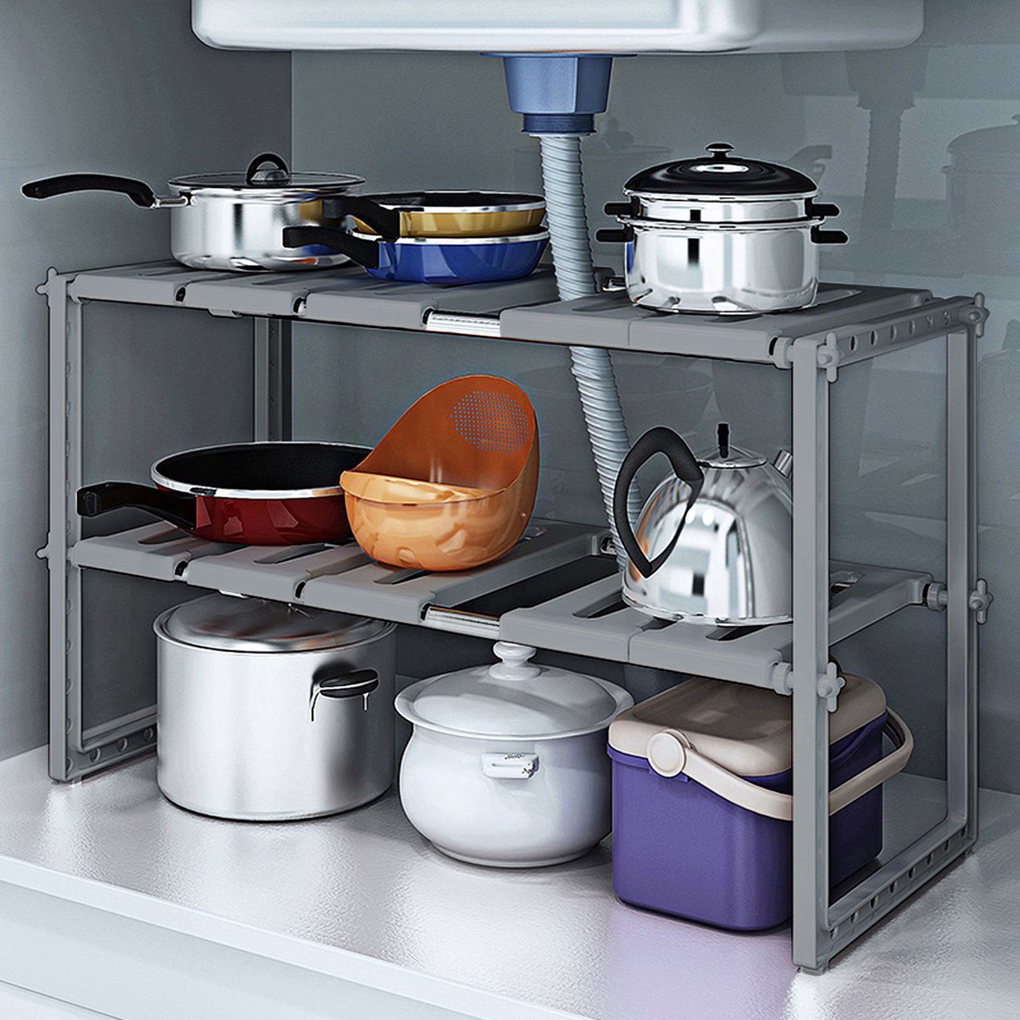 Expandable under deals sink storage