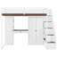 Lit mezzanine double avec escalier de rangement multifonctionnel sous et latéral pour optimiser l'utilisation de la chambre à coucher-1332778657