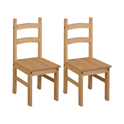 Choe PAIR of Solid Wood Corona design Dining or kitchen Chairs