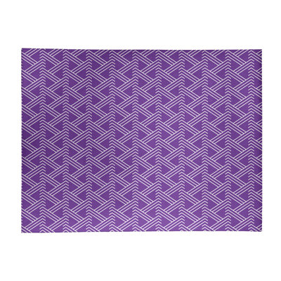 Tapis gris/mauve à zag zig