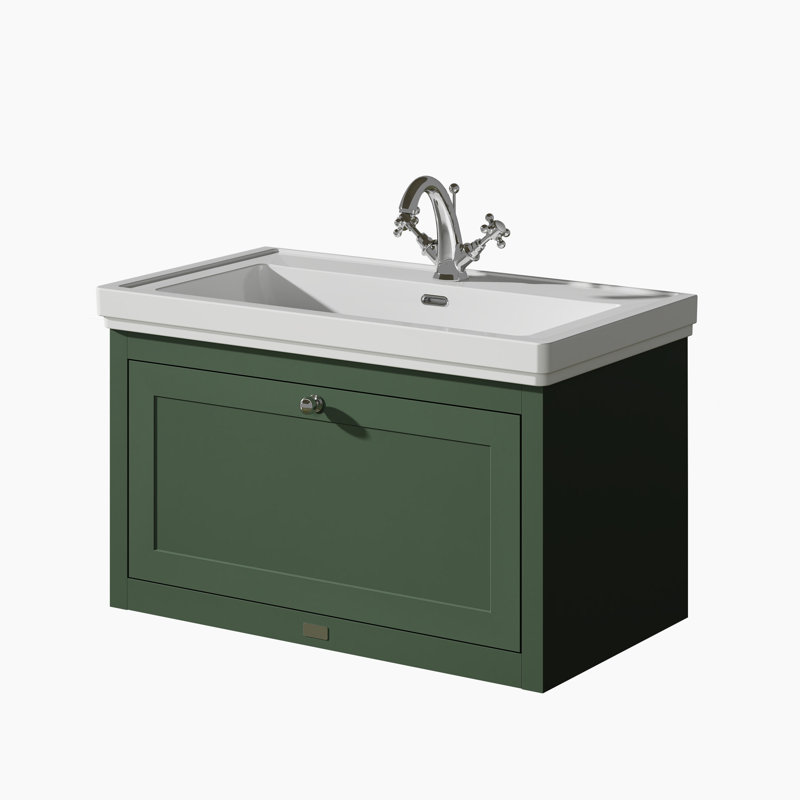Hartleigh Bathroom Vanity, Hunter Green, 83cm W