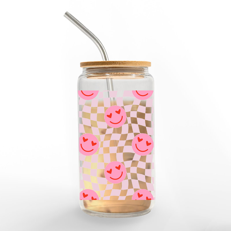 Tasse en verre Smiley Face Check