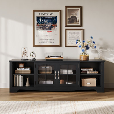 Meuble télé 66 po pour téléviseur de 75 po ou moins Callison avec rangement spacieux et tablettes réglables