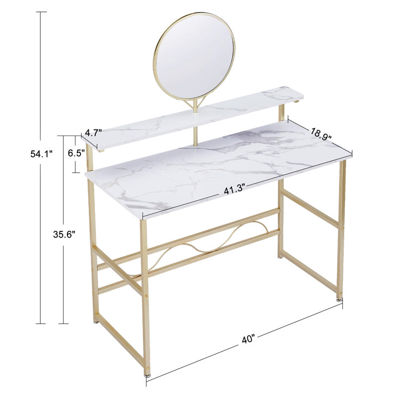 Bureau de coiffeuse avec miroir Armenta