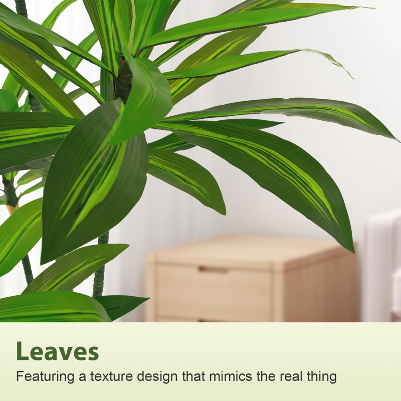 Dracaena Trees Artificial Indoor, 5FT Tall Faux Tree