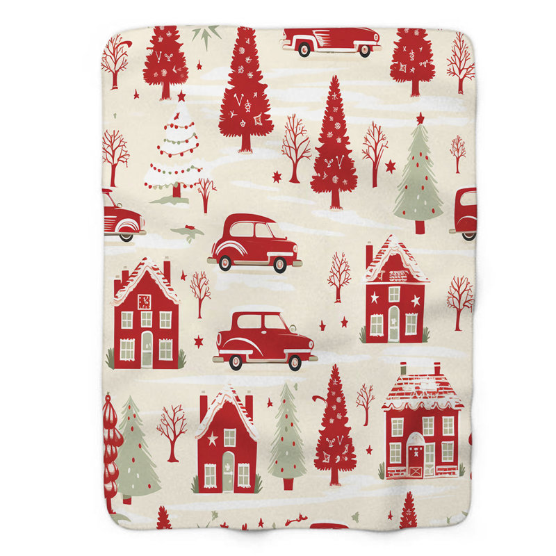 Couverture de sherpa de qualité supérieure Timeless Christmas - 1 pièce WB_FL_100624_0008, L 50 po x L 60 po