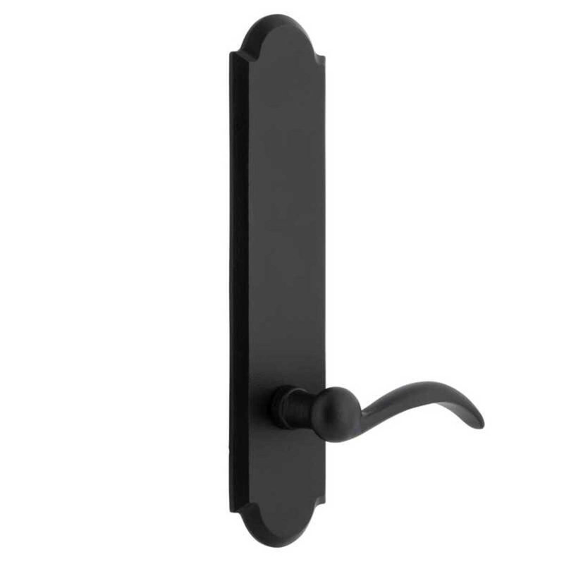 Ageless Iron Dome Tall Plate Single Dummy with Tine Lever, Right Handed, 2 3/8", Privacy (Bed & Bath)