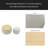 Round Storage Ottoman, 2 In 1 Function, Work As End Table And Ottoman,With Small Seat-309077306