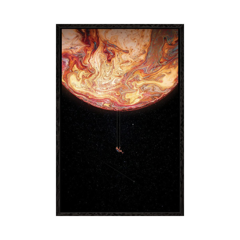Swing by Nicebleed - Print on Canvas, 101.6cm H x 66.04cm W x 3.81cm D, Black Framed
