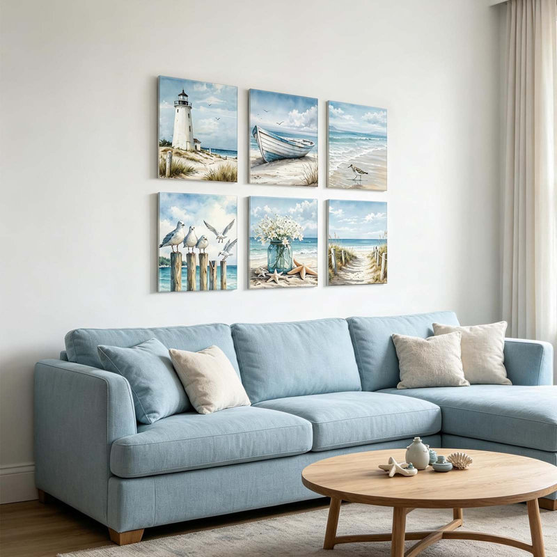 6 Piece Wrapped Canvas Wall Art