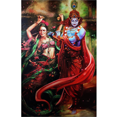 Radha-Krishna Oil Painting By Dhiraj Khandelwal | Oil Color On Canvas
