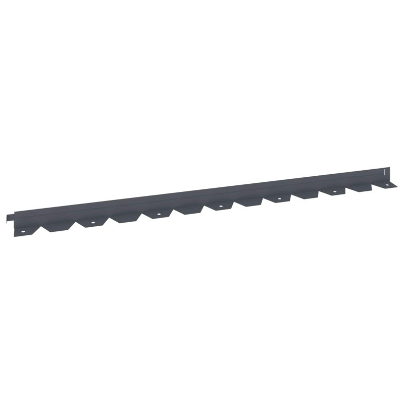 102 cm W Steel Lawn Edging Fencing, 4cm H x 102cm W, Anthracite