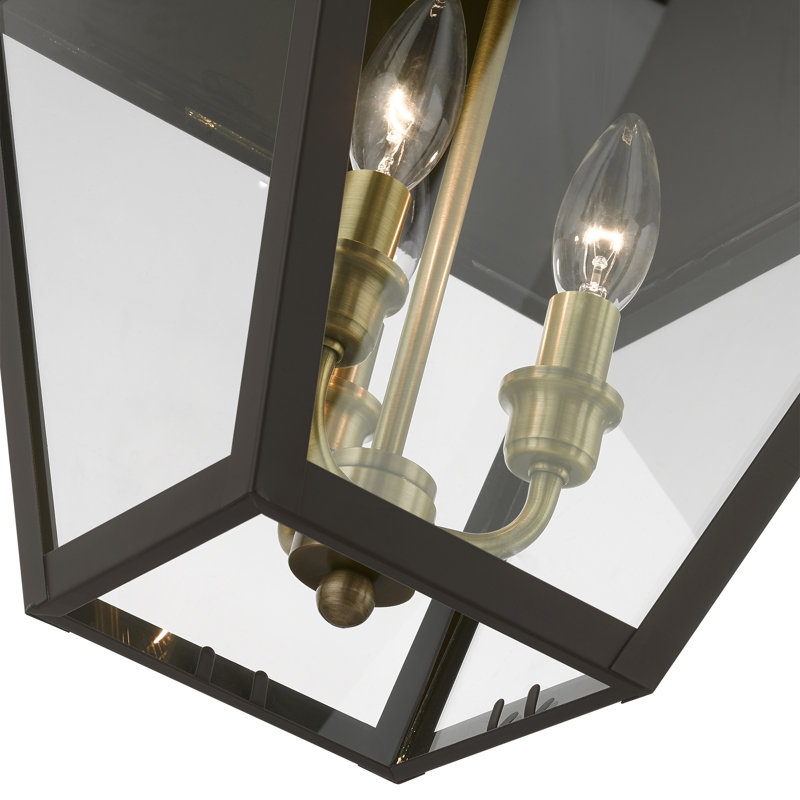 Howells 3 - Light Outdoor Hanging Lantern, Bronze/Antique Brass
