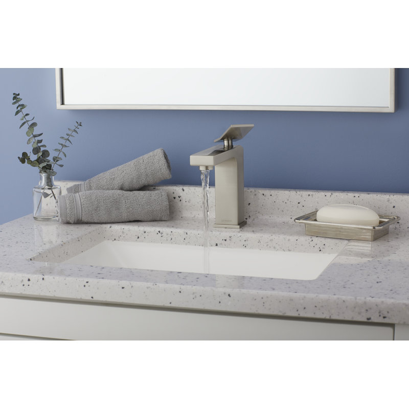 Avian Single Hole Bathroom Faucet with Drain Assembly, Brushed Nickel