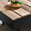 Table basse rectangulaire en bois massif noir-110405210