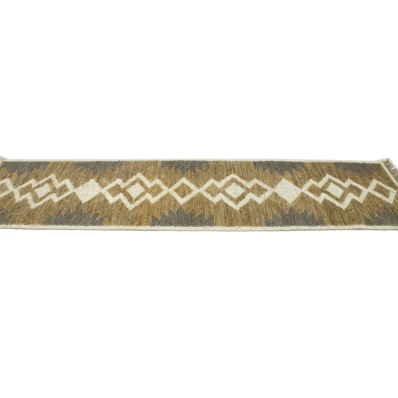 Tapis géométrique tressé à la main à motif géométrique