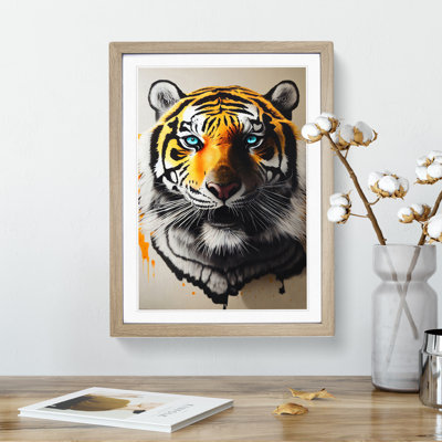 Splashed Tiger - Framed Print