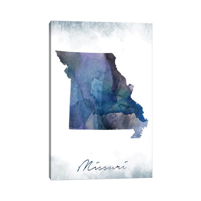 Missouri State Bluish - Wrapped Canvas Print
