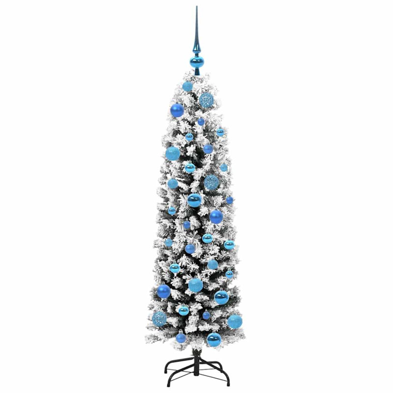 Artificial Christmas Tree with 150 LEDs with Stand, Blue, 4.92' H