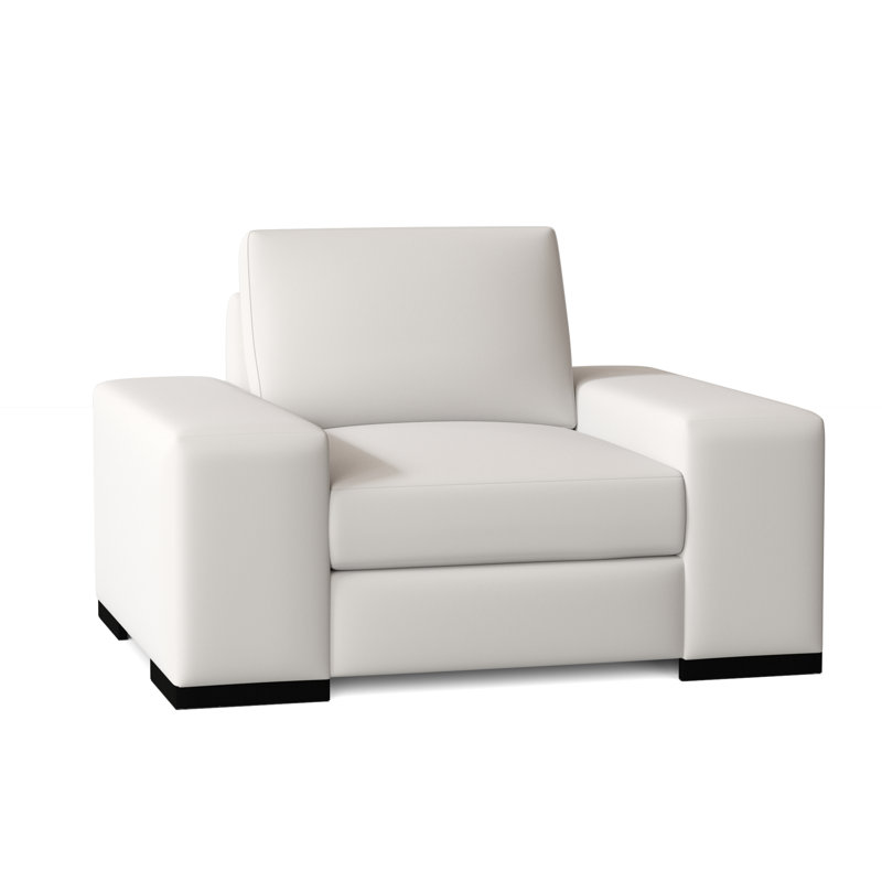 Fauteuil club Harrison, Blanc Klein, Noir, Moyenne