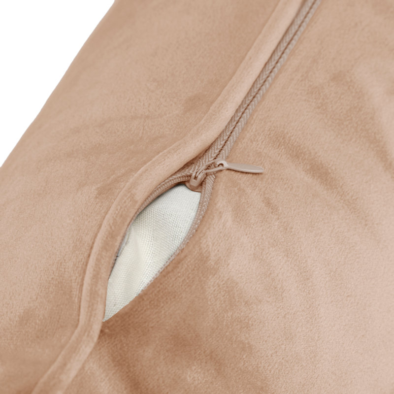 Velvet Reversible Throw Pillow, Tan, 13" x 19"
