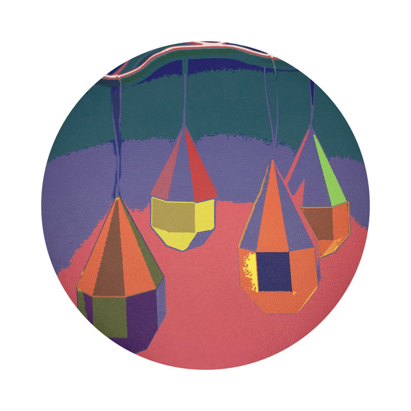 Napperon Ornaments, Corail / sarcelle
