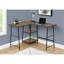 Bureau d'ordinateur, bureau personnel, coin, tablettes de rangement, L 48 po, forme en L, travail, ordinateur portable, métal noir, contemporain, moderne-256876302-256876297