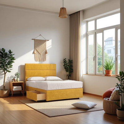 Upholstered Bed with Mattress