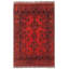 Tapis rouge foncé en laine noué à la main de conception unique 3 pi 2 po x 4 pi 10 po Iovan