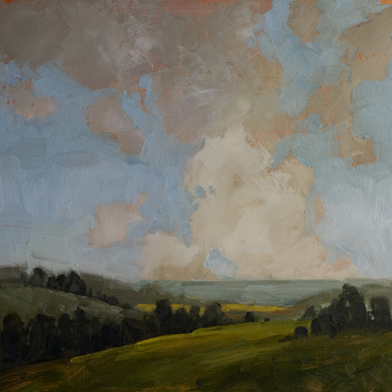 Impression de paysage français par Miss Mustard Seed, H 36 po x l 36 po, Oui, Papier avec cadre unique blanc