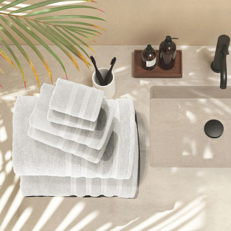  Ensemble de serviettes de bain 100% coton peigné 6 pièces - Serviettes de bain ultra douces et très absorbantes, Blanc