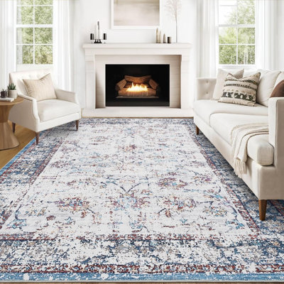 Tapis de couloir lavable 2 x 6, antidérapant, tapis rétro, velours perlé délavé, pliable, doux, salle de bain, buanderie, entrée, gris.