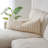 Thai Cream Handwoven Cotton Lumbar Pillow Cover, Decorative Accent-121002545-121002539