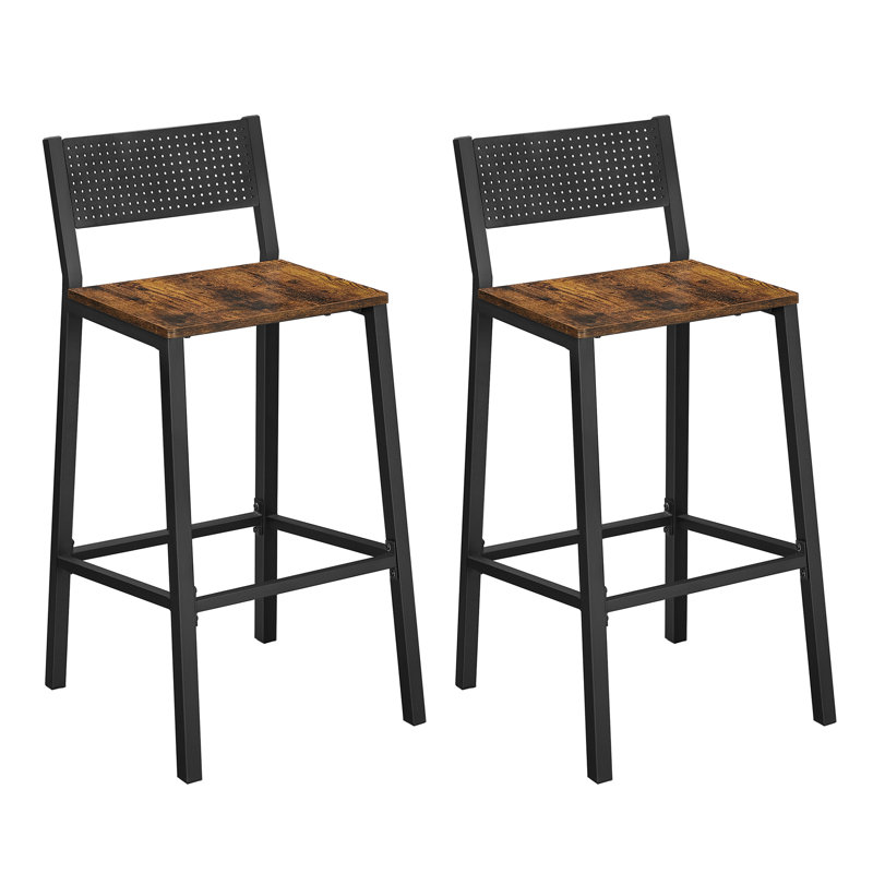 Kathey Counter Stool, Rustic Brown/Black