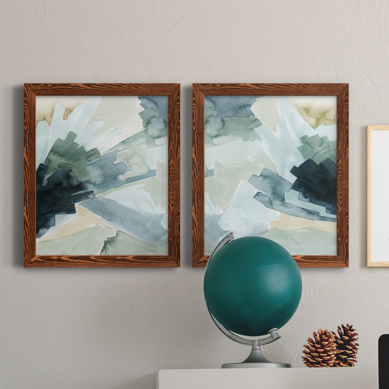 Shadow Breeze I - ensemble de 2 reproductions d'art sur toile, Toile avec cadre érable, H 24 po x l 36 po x P 1,5 po