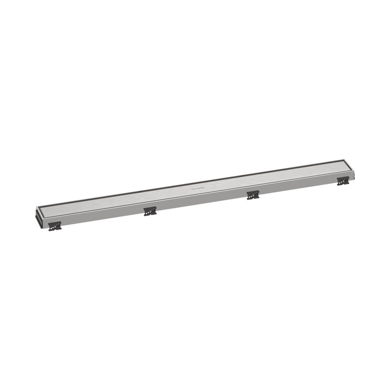 Hansgrohe RainDrain Match Zero / Tile 31 1/2 po avec cadre réglable en hauteur, Acier inoxydable brossé
