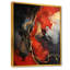Volcan rouge et doré VI - art mural abstrait-429705085-463067477