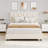 Heavy-Duty Platform Bed Frame, With Height Adjustable Fabric Headboard-2128307095-2128307090