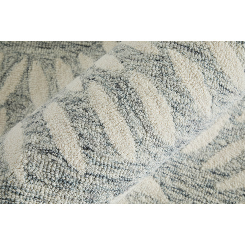 Wallace Modern Floral & Botanical Gray Area Rug, Rectangle 8' x 10'