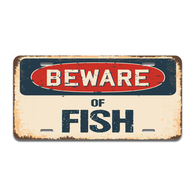 Cadre en aluminium «Beware of Fish»